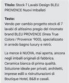 Stock 7 Lavabi BLEU PROVENCE (linea True Colors / Provence '900)