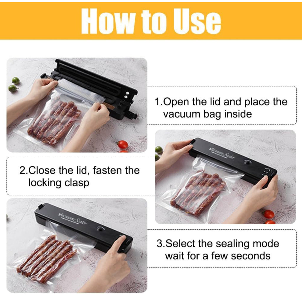 Macchina Sottovuoto Alimenti,Sigillatrice Automatica con 10 Sacchetti per Conservazione Alimenti