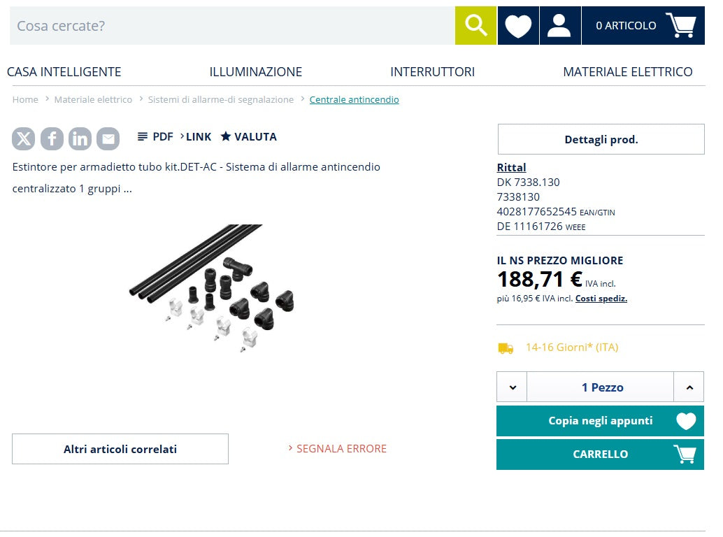 Unità di raffreddamento a liquido RITTAL - Condizionatore ad armadio. NUOVO.