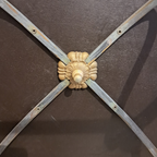 Tavolino Quadrato – Ferro Battuto e Legno – Stile Industrial / Rustico