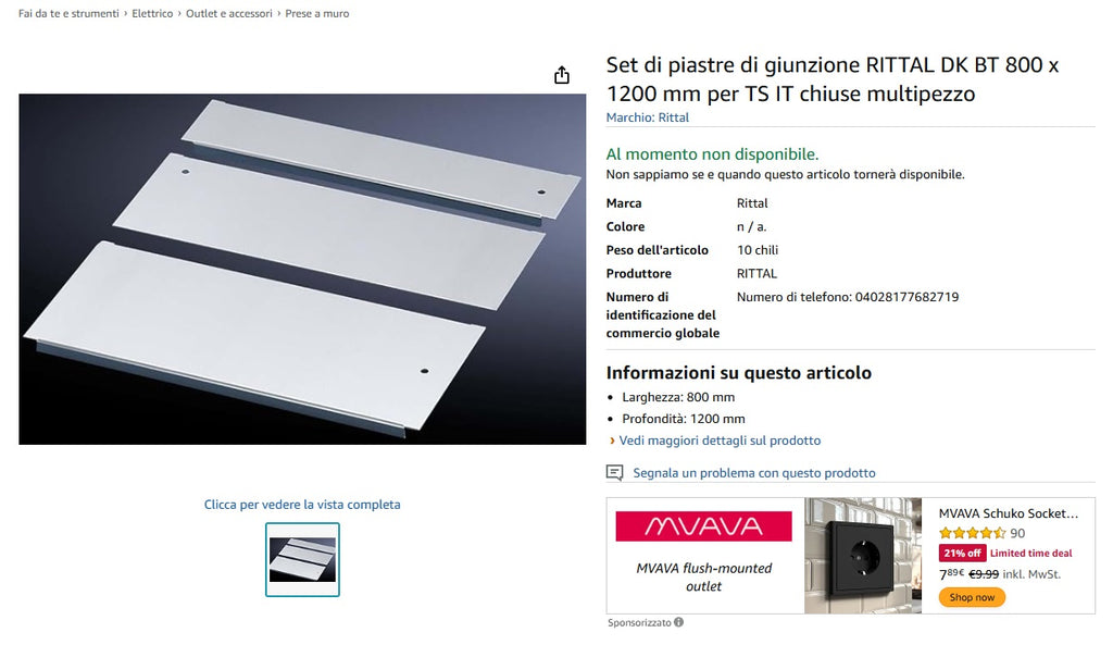 Unità di raffreddamento a liquido RITTAL - Condizionatore ad armadio. NUOVO.