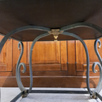 Tavolino Quadrato – Ferro Battuto e Legno – Stile Industrial / Rustico