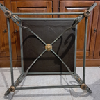 Tavolino Quadrato – Ferro Battuto e Legno – Stile Industrial / Rustico